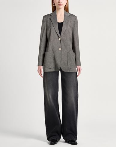 Woman Blazer Grey Size 4 Polyester, Viscose, Cotton, Elastane