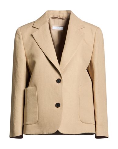 Easy Woman Blazer Sand Size 6 Linen, Viscose