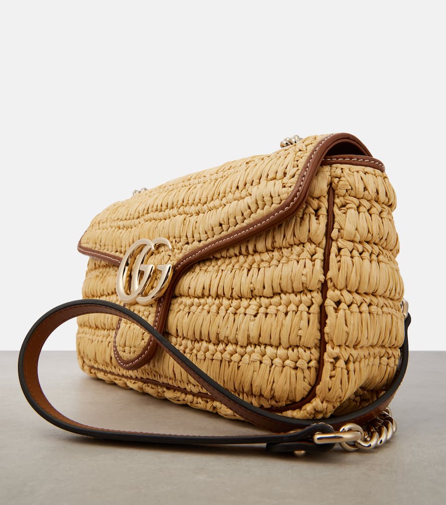GG Marmont Medium woven shoulder bag