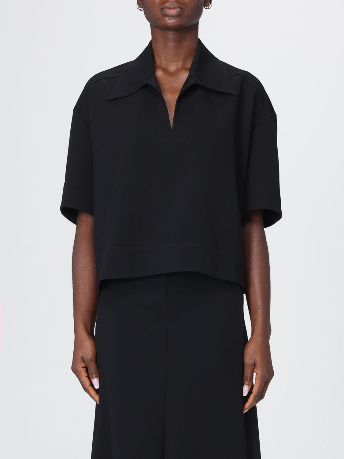 Short Sleeve Cropped Polo Top