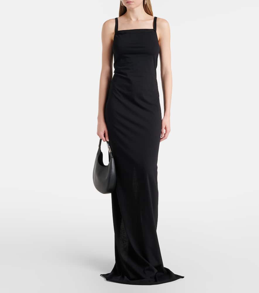 Temple layered cotton jersey maxi dress