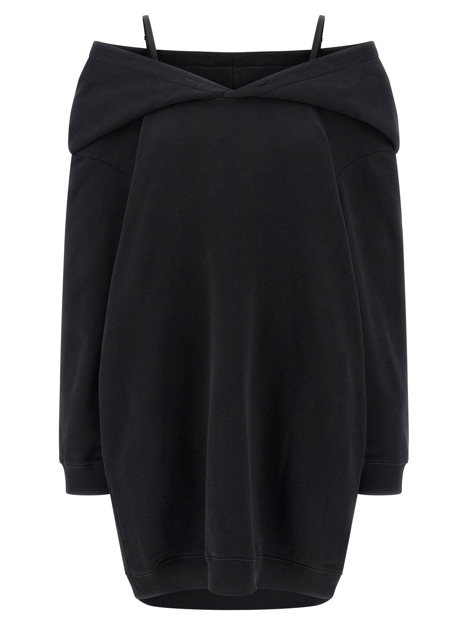 Off-shoulder Hooded Dress