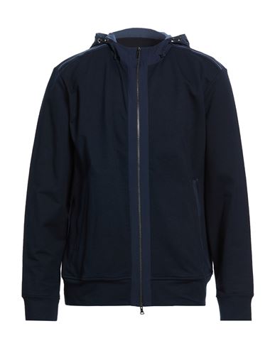 Man Sweatshirt Navy Size XL Cotton, Elastane