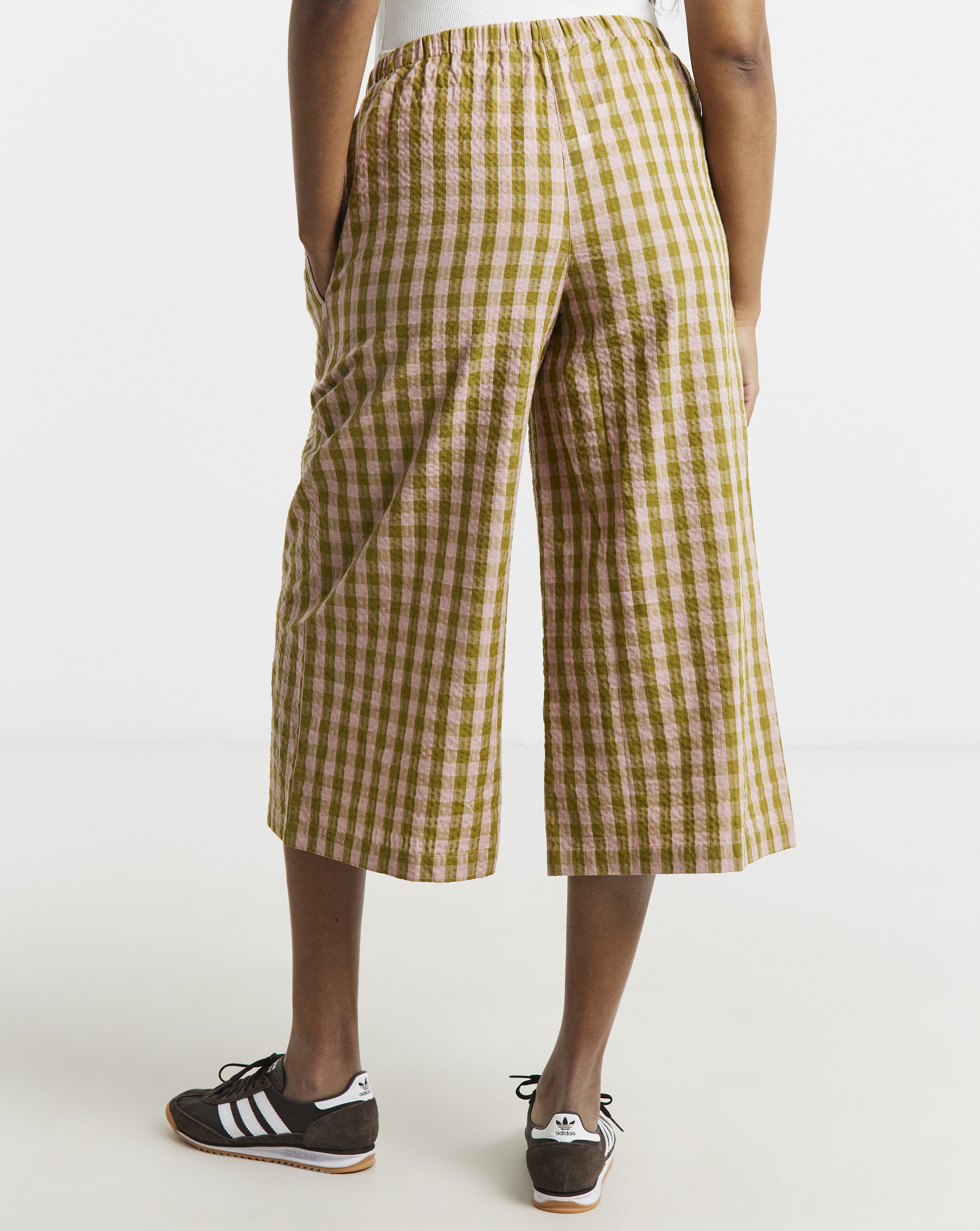 Brown and Pink Gingham Cullotte