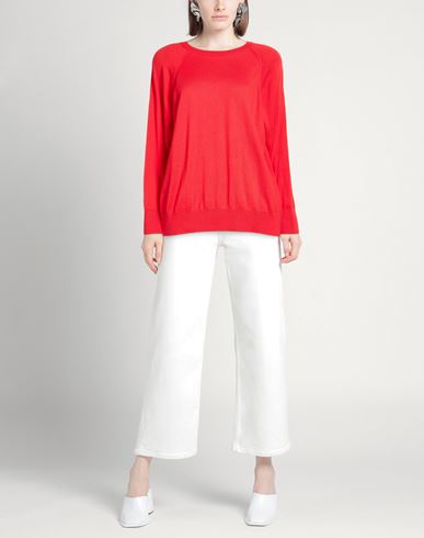 Woman Sweater Red Size L Cotton, Cashmere