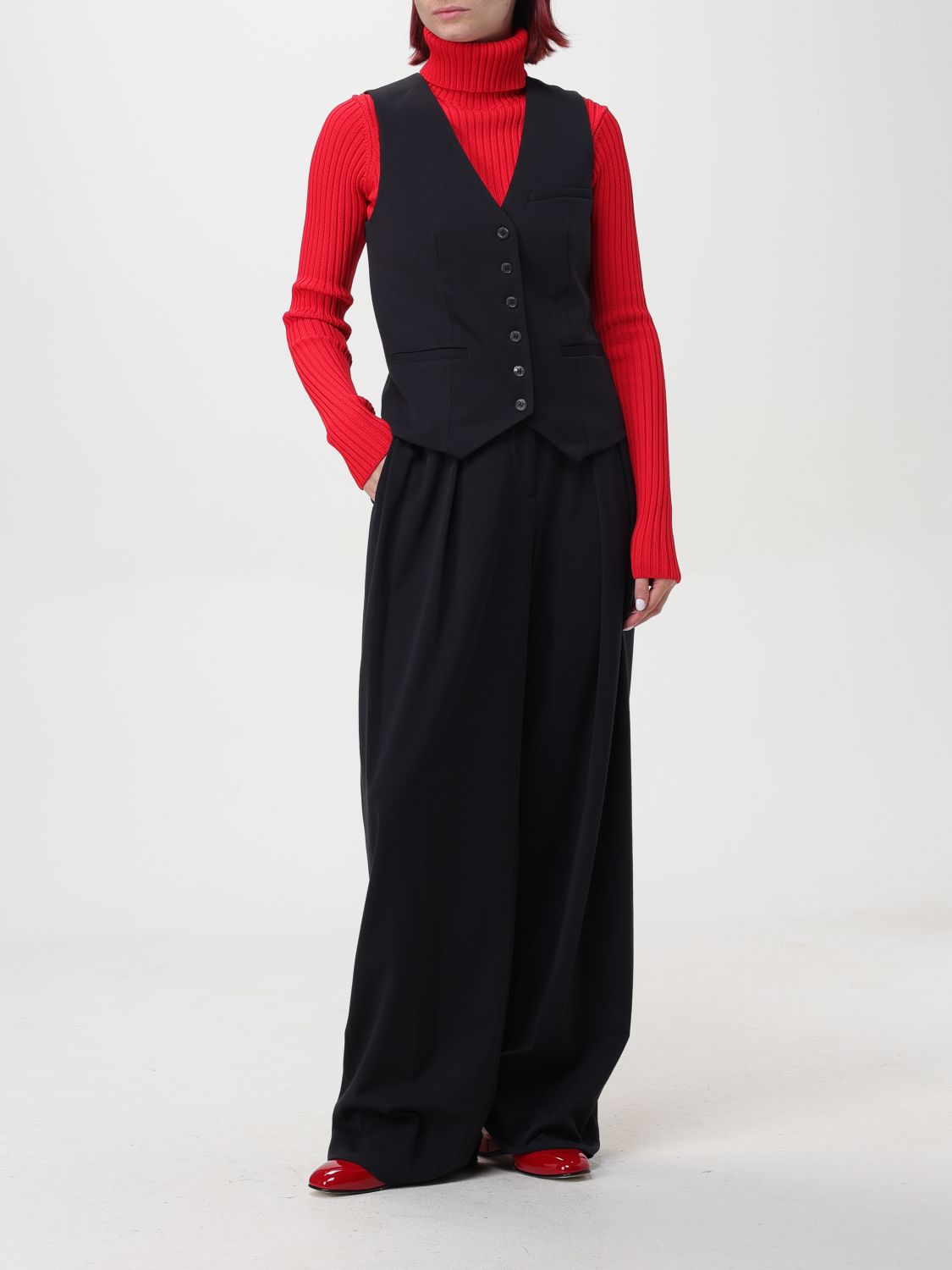 Roll-neck top - Red