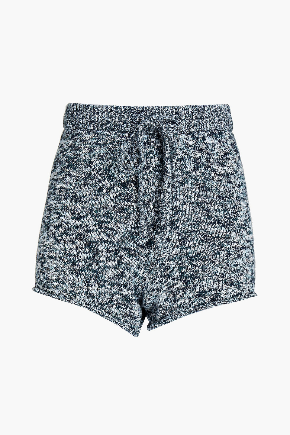 Marled cotton shorts - Blue - US 10