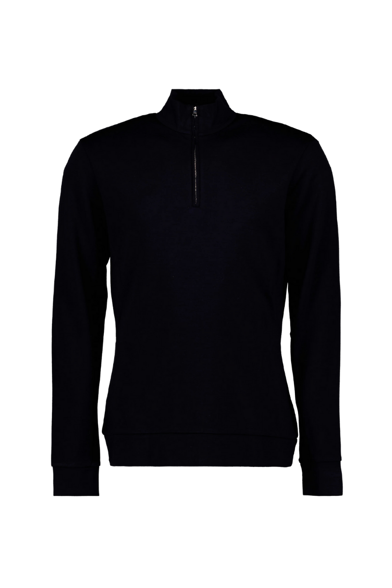 Wool-Lyocell Blend Sweatshirt — Black