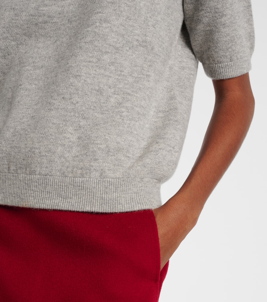 Knitted wool and cashmere-blend T-shirt