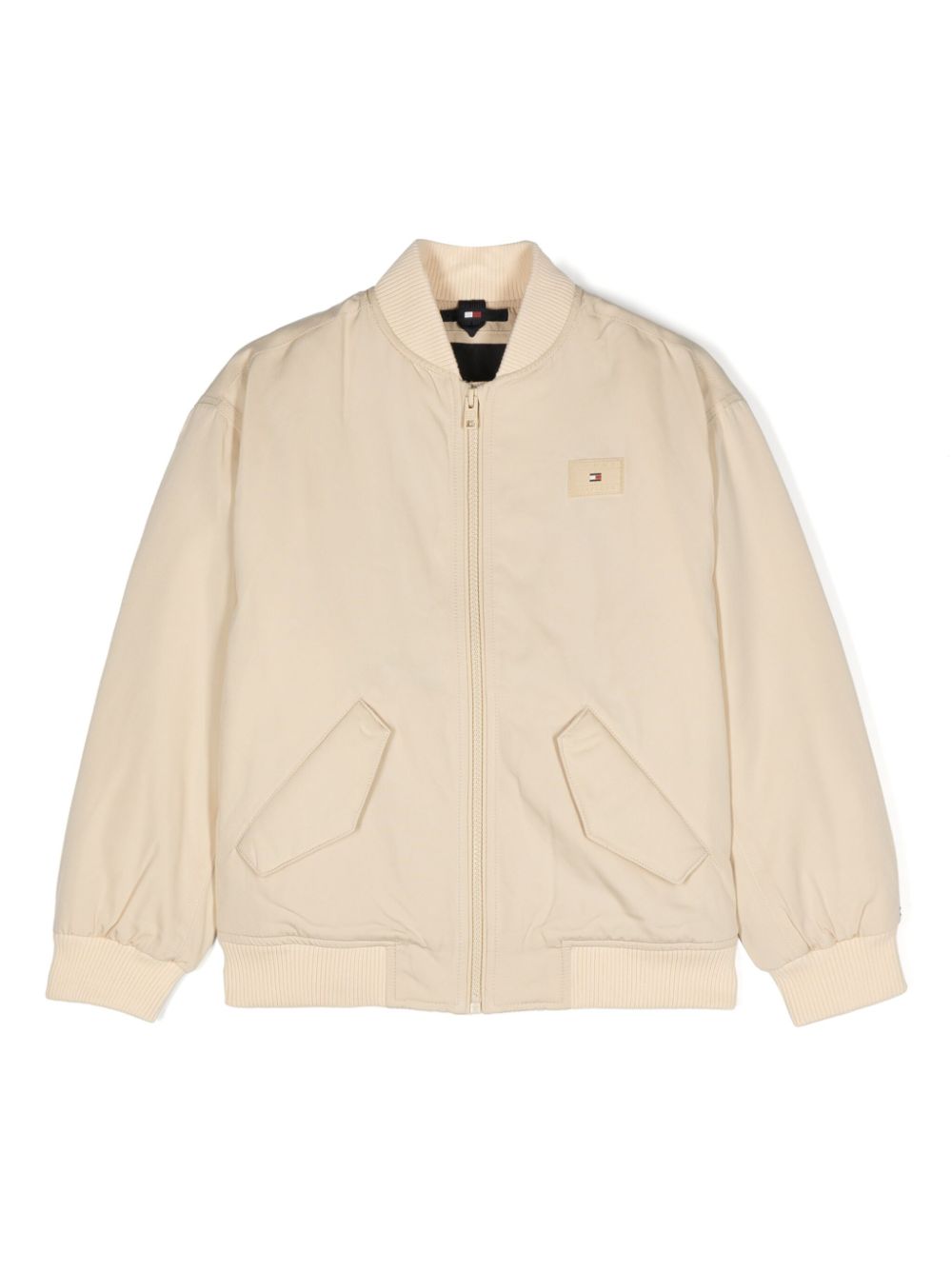 Logo-patch bomber jacket - Neutrals