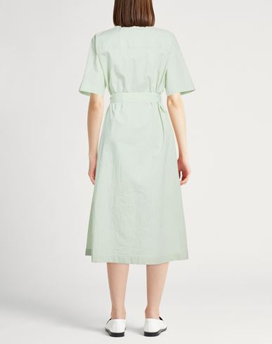 Woman Midi dress Light green Size 6 Cotton, Polyamide
