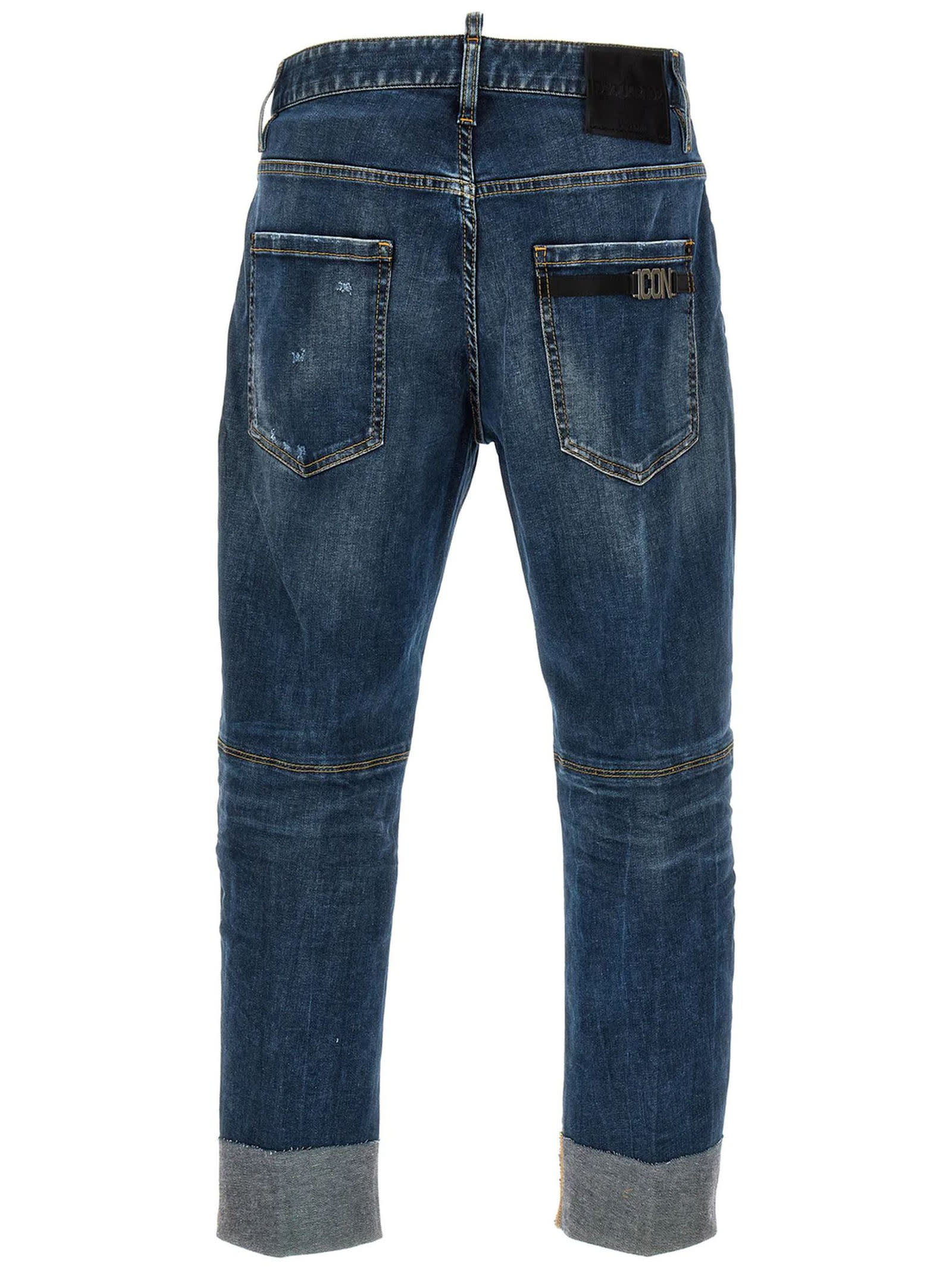 Blue Stretch-Cotton Denim Jeans