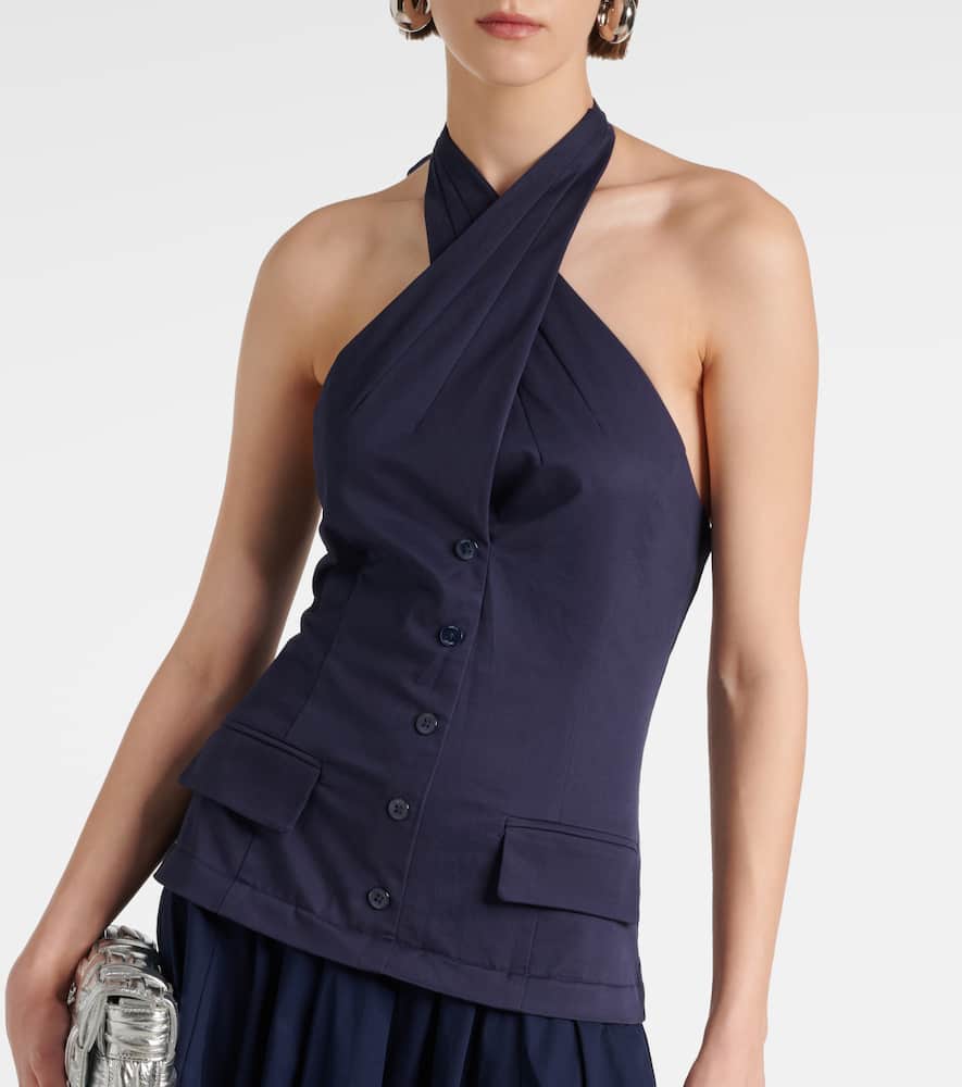 Staud Harrington chino and poplin maxi dress