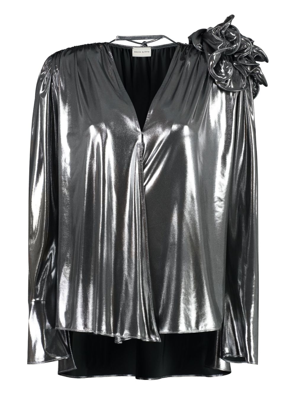 V-neck blouse - Silver