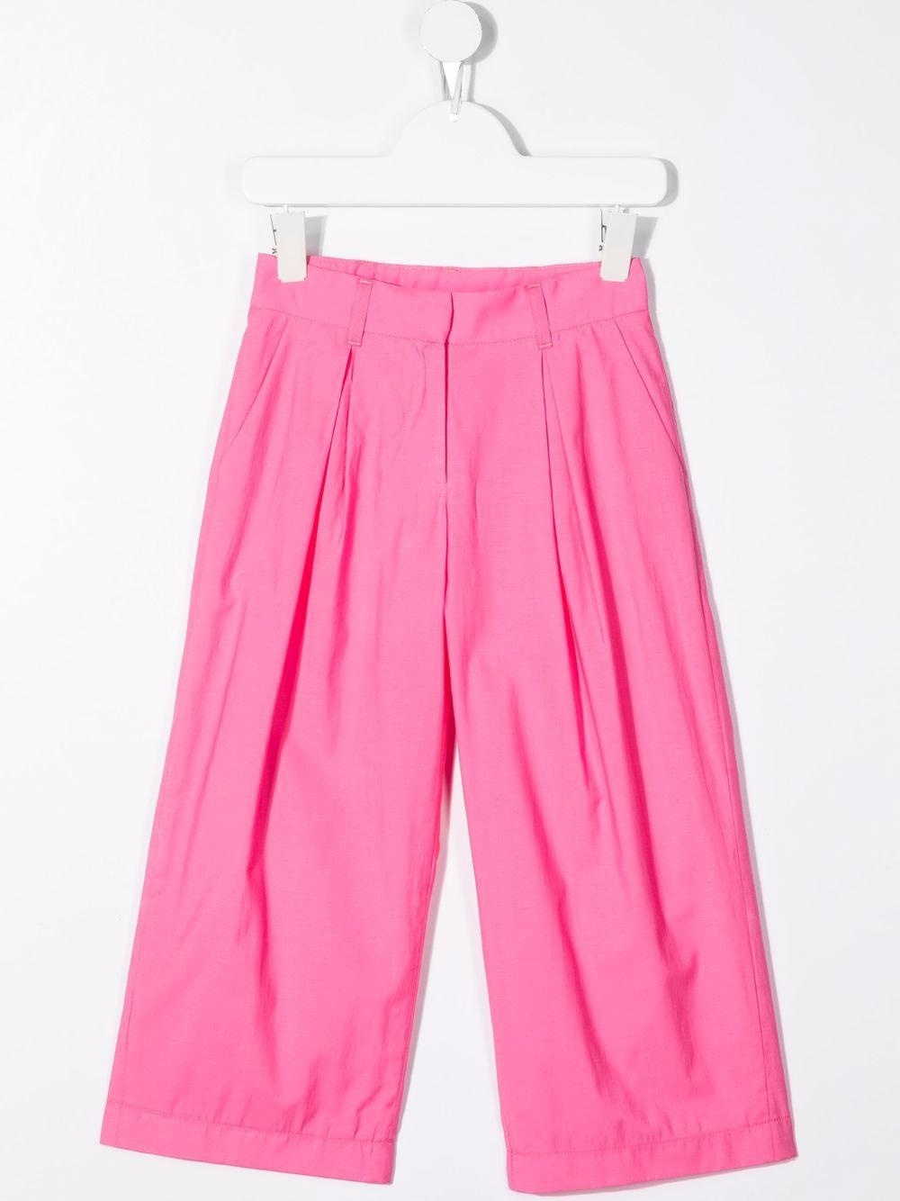 Straight-leg box-pleat trousers - Pink