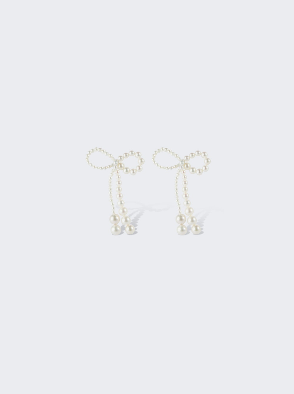 Grande Rosette De Pearls Large Bow Earrings