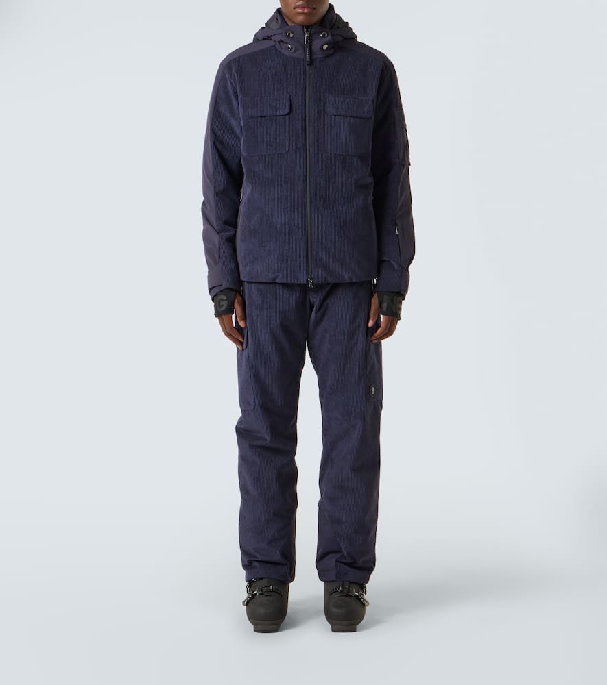 Cobe-D down-paneled ribbed-knit ski jacket