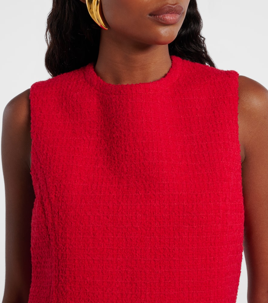 Tweed and faille minidress