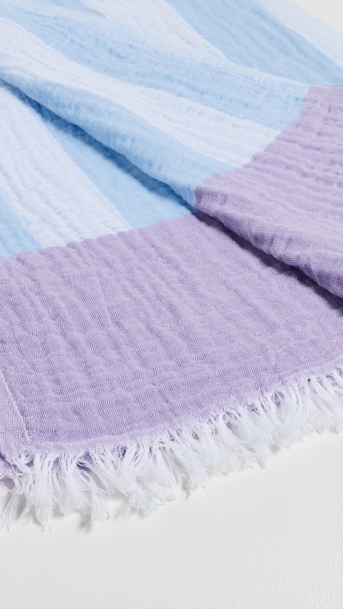 Stripe Turkish Towel Pale Blue/Cream/Lilac One Size