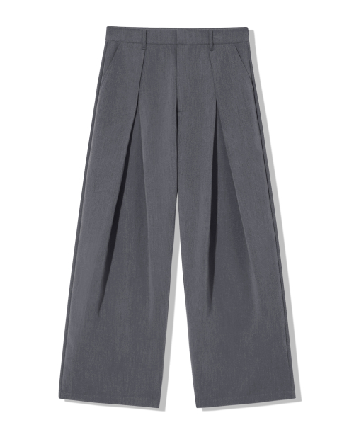 Front V-Tuck Wide Slacks