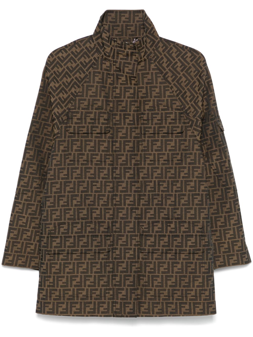 FF canvas short coat - Brown
