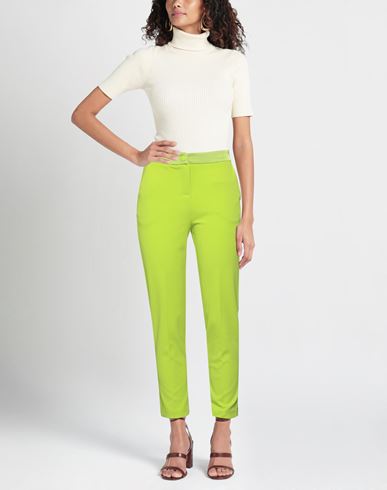 Woman Pants Lime green Size 10 Polyester, Elastane