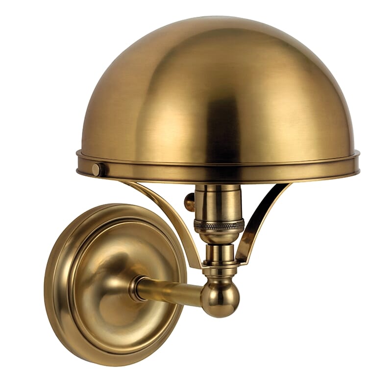 Covington 11" Wall Sconce in Aged Bra
