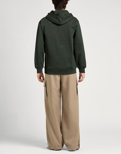 Man Sweatshirt Dark green Size S Cotton