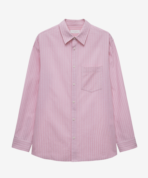 100% Cotton 30s Sercarike Stripe Oversized Shirt