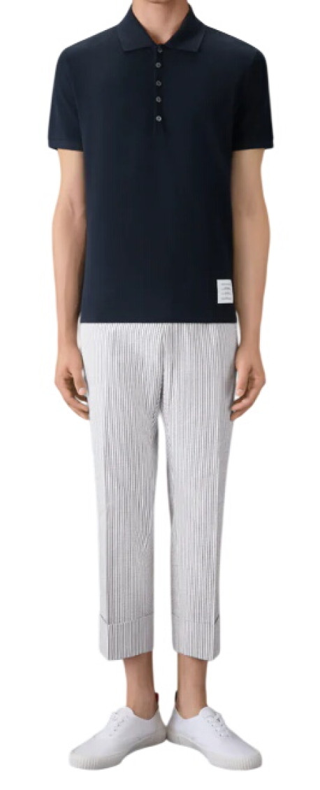 4-Bar Cotton Polo Shirt