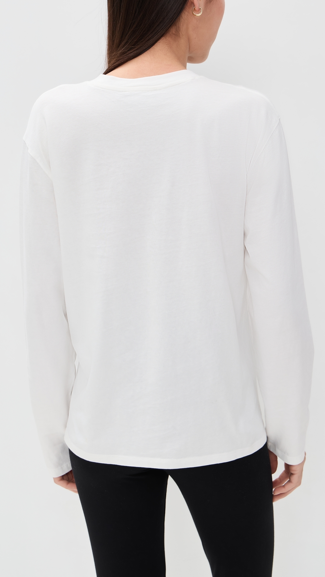 The Washed Cotton Long Sleeve Tee White