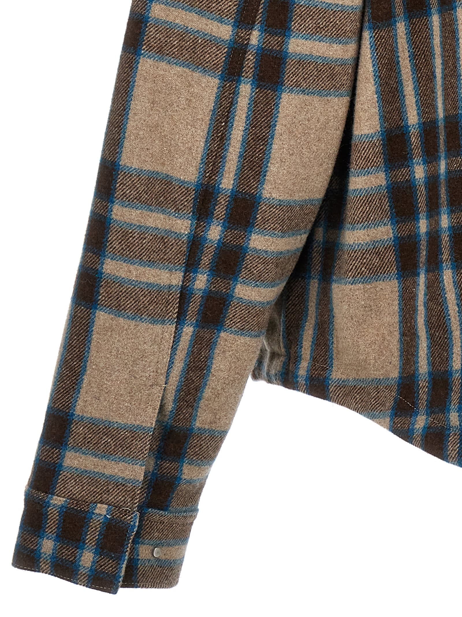 Plaid-check flannel shirt - BROWN CHECK