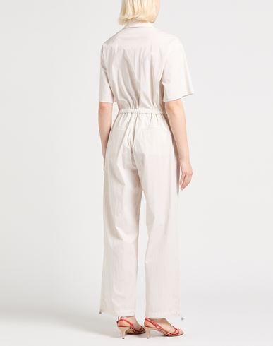 Easy Woman Jumpsuit Ivory Size 6 Cotton, Polyamide, Elastane