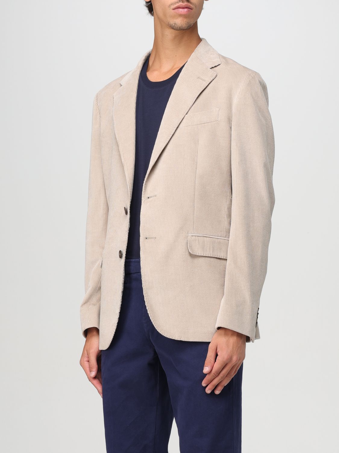 Blazer Men color Beige