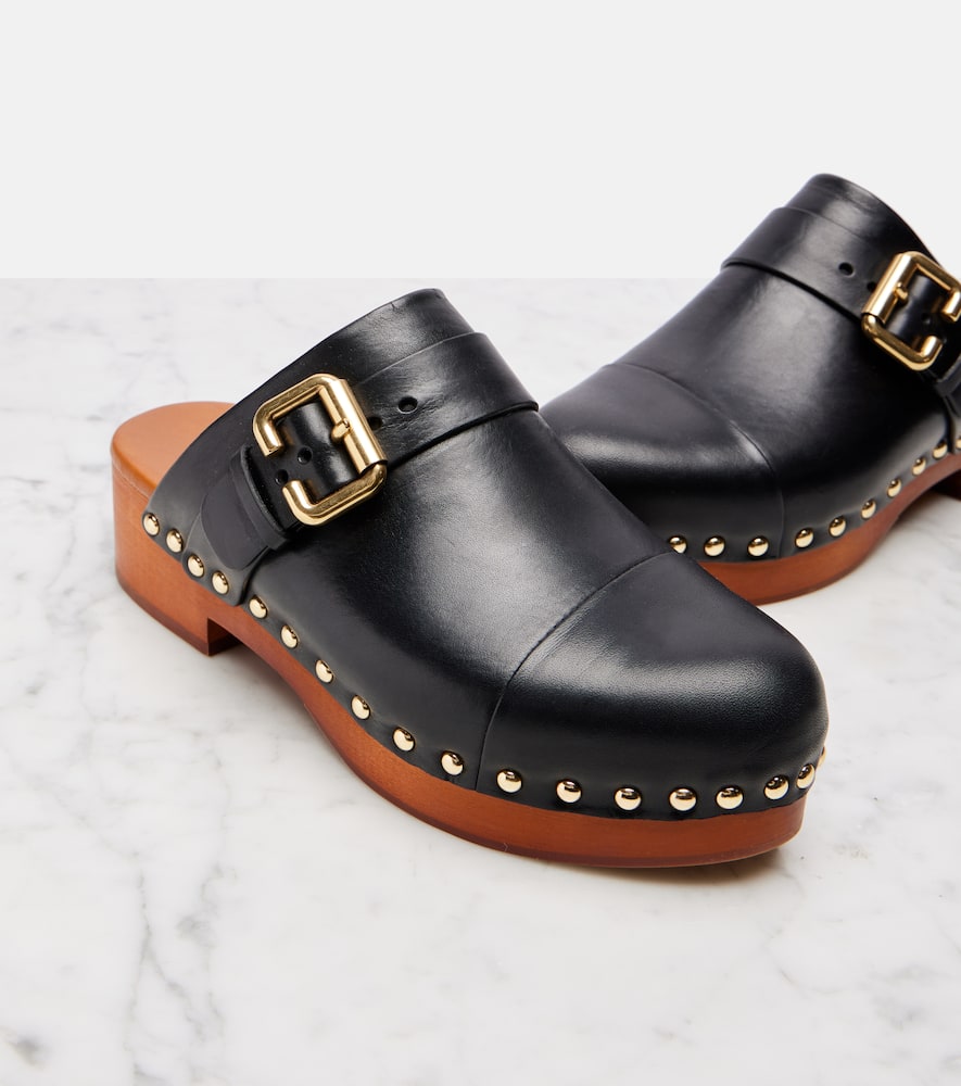 Chloé Jeannette embellished leather clogs