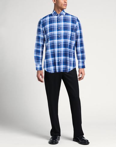 Man Shirt Blue Size 15 ½ Cotton, Linen