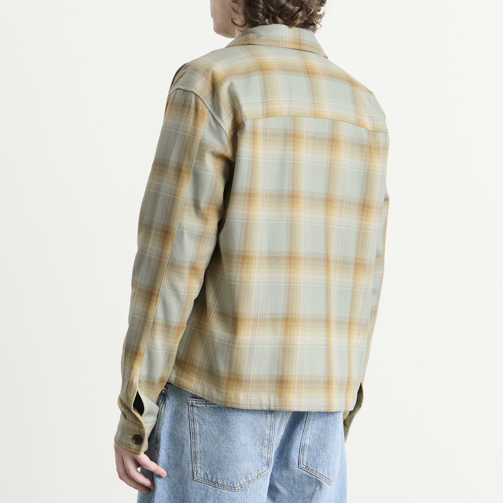 Men's Loft Zip Overshirt Green Oxide Check