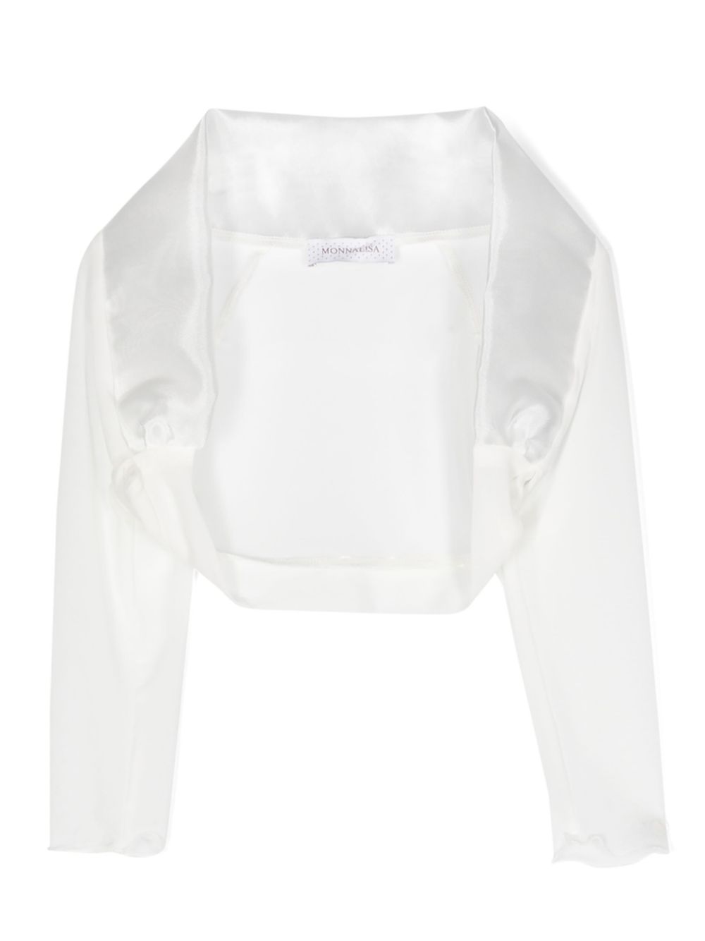 Shawl-collar cropped jacket - White
