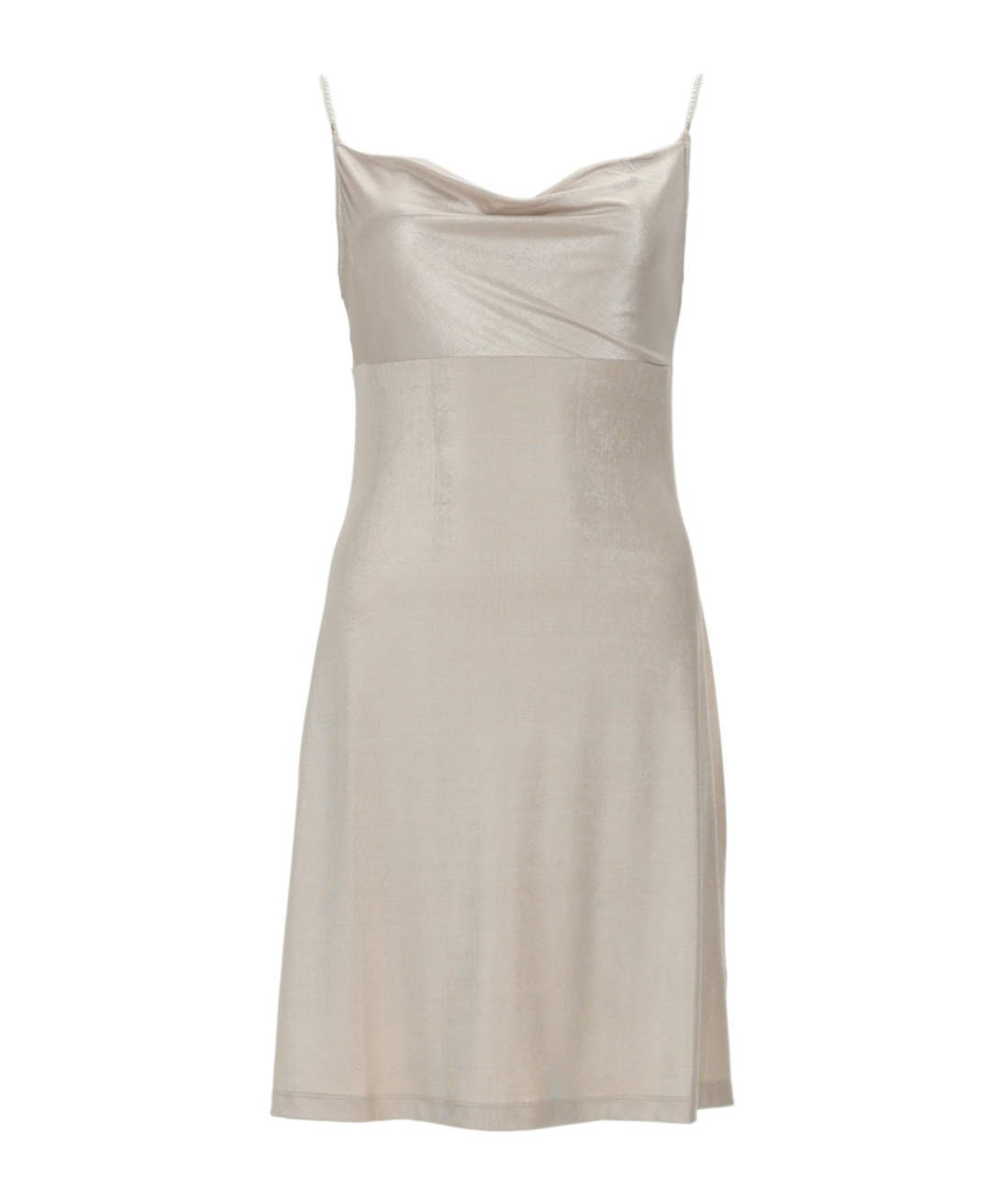 Couture Draped Pearl-Strap Dress