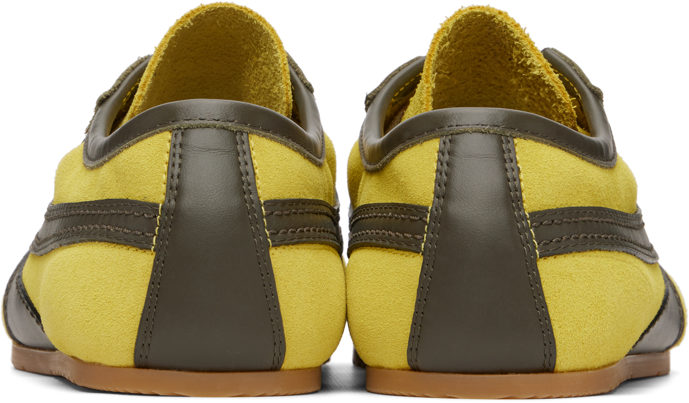 Yellow & Khaki Suede Sneakers