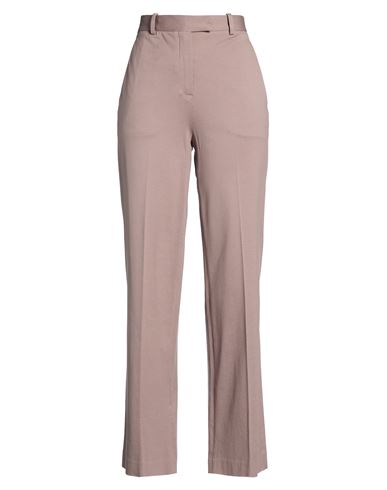 Woman Pants Taupe Size 6 Cotton, Elastane