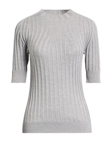 Woman Turtleneck Grey Size 10 Virgin Wool, Viscose, Polyester