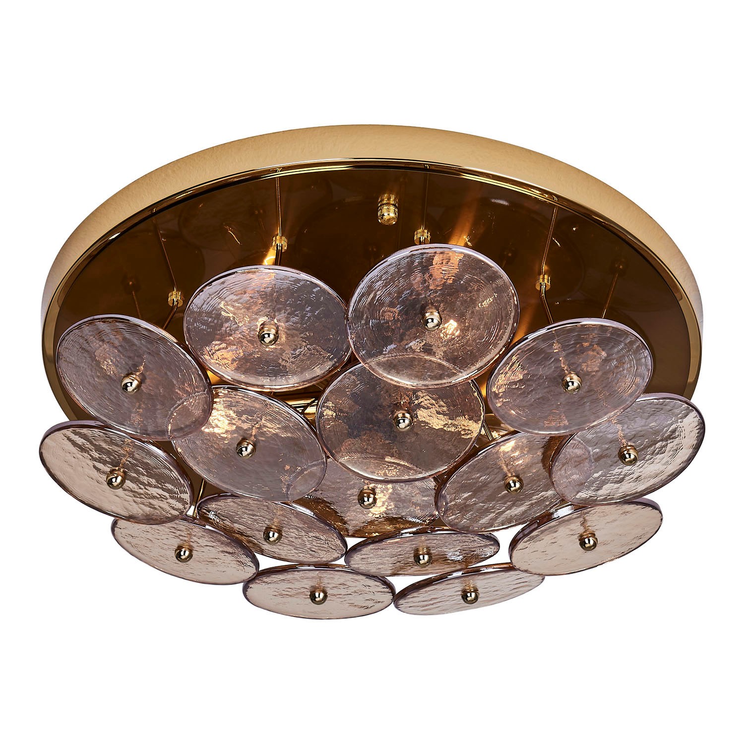 Polished Winter Brass Flush Mount from the HORTENSIA Collection