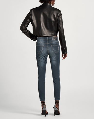 Woman Jeans Blue Size 26 Cotton, Elastane