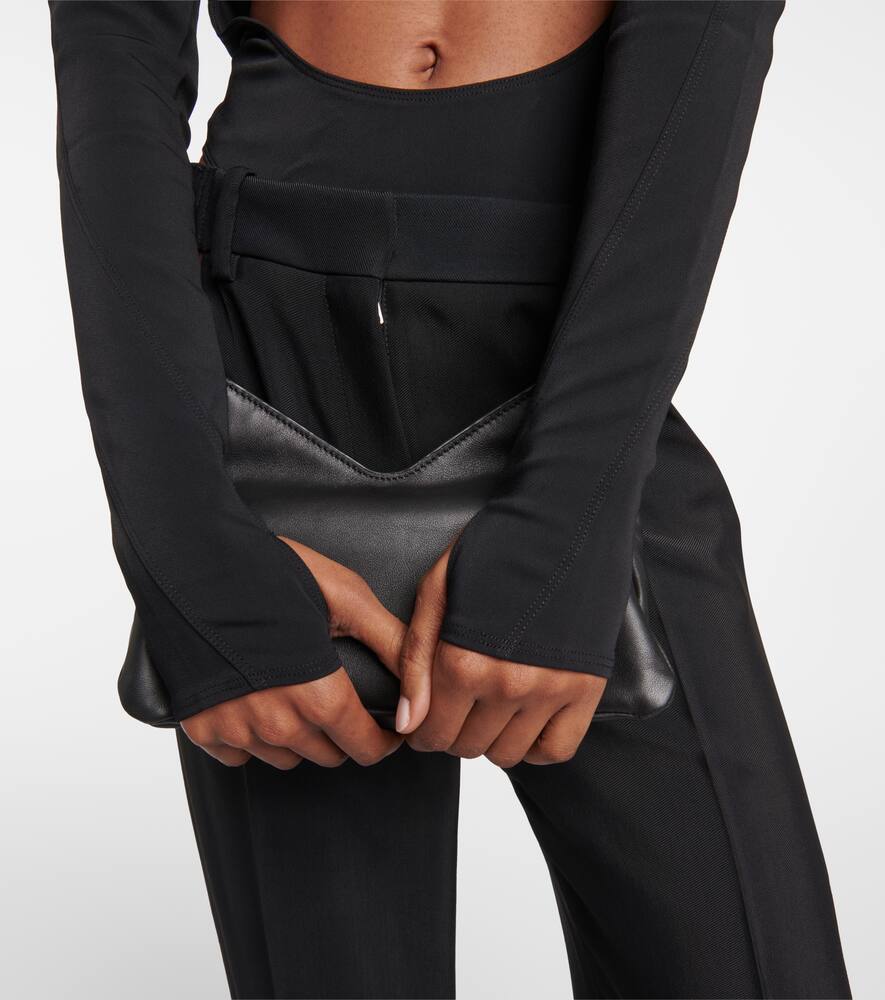 Mugler Circle off-shoulder cutout bodysuit