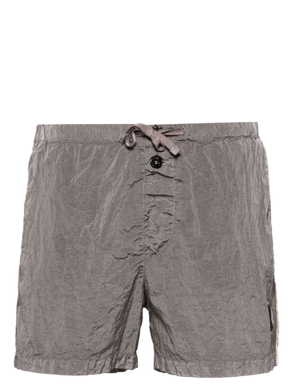 Compass-patch swim shorts - Blue