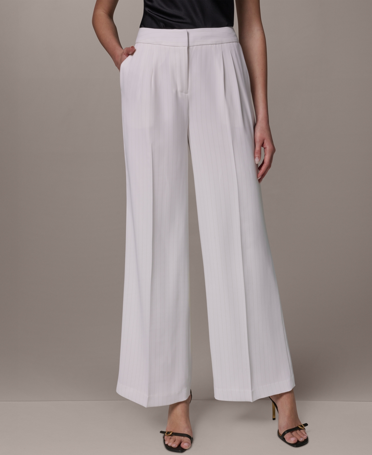 Women's High-Waist Wide Leg Pants - Cream/tusc