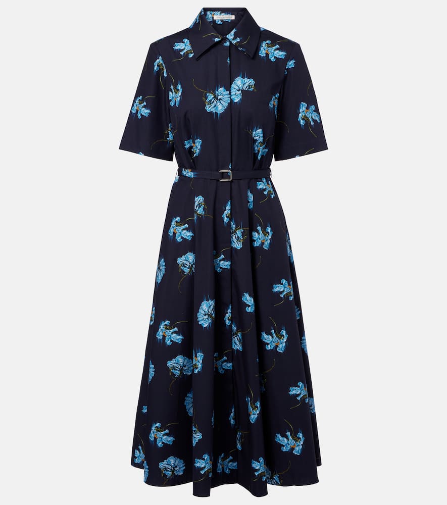 Floral cotton shirt dress
