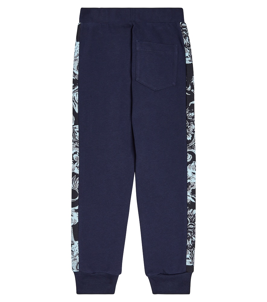 Versace Kids Barocco Stencil cotton jersey sweatpants
