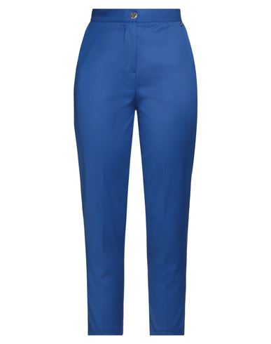 Woman Pants Blue Size 4 Polyester, Viscose, Elastane